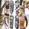 1 PC 480*170MM Full Arm Temporary Tattoo Sticker Sleeve Men Women Fashion Sexy Fake Tattoo Wolf  Lion Tiger Painting Tattoo Skull Angel Tattoo