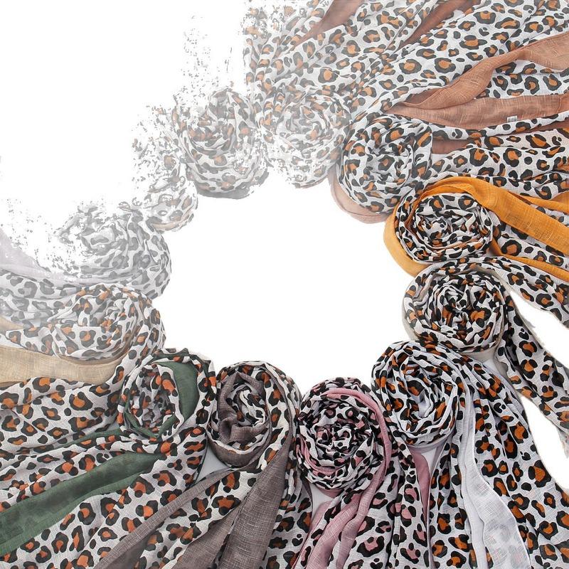 Хит продаж популярный классический леопардовый принт большой размер длинное полотенце мода универсальный тренд новый леопардовый принт шаль женская
