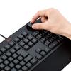 ELECOM Gaming Keyboard Wired with Removable Wrist Rest Volume Dial Membrane Full Key Black TK-G02UMBK