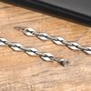New Fashion Bracelets for Men Boys,Handmade Stainless Steel Link Wristband,Anniversary Birthday Gifts for Him