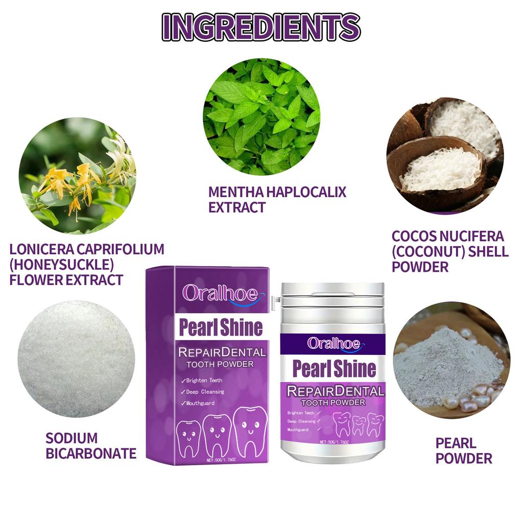 50 г фиолетовый отбеливающий порошок для зубов для удаления налета, свежая мята для удаления остатков изо рта после еды