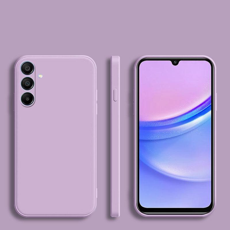 Квадратный мягкий чехол из жидкого силикона для телефона Samsung Galaxy A55 A35 A25 A15 A05 A14 A24 A34 A54 A33 A53 A73 A32 A13 A23 5G