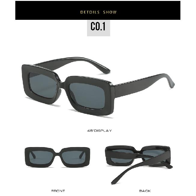Cool Square Candy-Colored Sunglasses, Small Frame, for Men and Women, Suitable for Beach and Outdoor Use, Provides Sun Protection