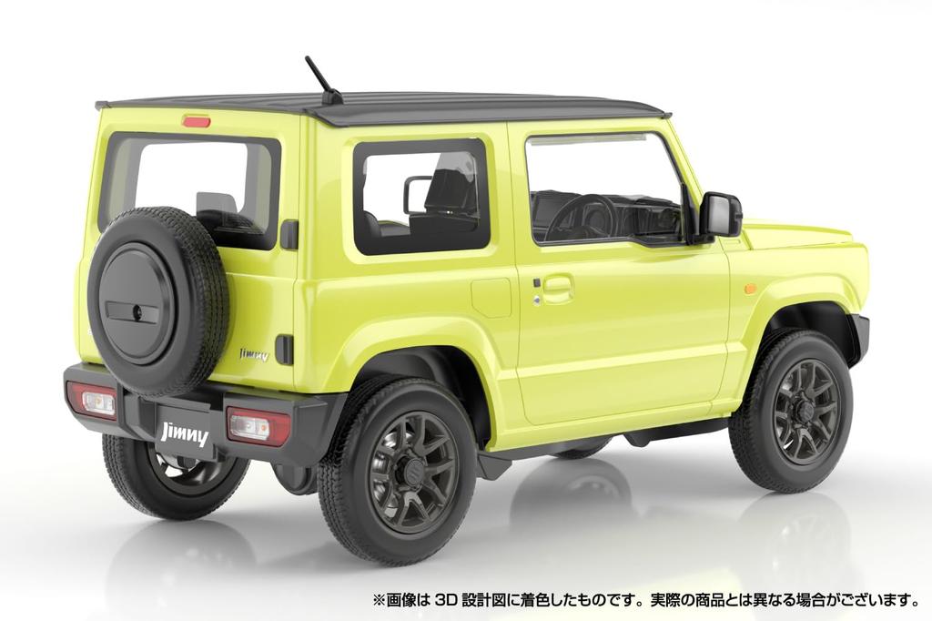 Aoshima Bunka Kyozaisha Rakupla Snap Car Series JB64 Jimny 2018 Kinetic Yellow Пластиковая модель 1/24 № 03-KY с цветовой кодировкой (Машина)