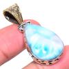 Подвеска Natural Republic Larimar из стерлингового серебра 925 пробы в тон буксира 1,73 дюйма r0I92