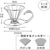 KOGU Coffee Made In Dishwasher Compatible with Conical and Trapezoidal Easy Gas Visible Stainless Drip Perfect Gift for and Shimomura Dripper,