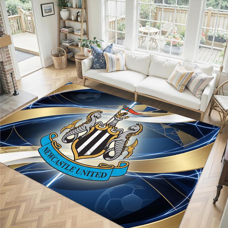Футбольный дизайн Newcastle United Хрустальный бархатный ковер Уютный Не?Нескользящий ковер с принтом для спальни, гостиной, прихожей