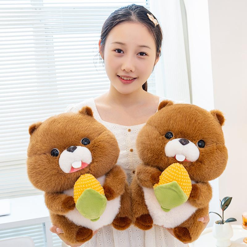 Creative Holding Corn Groundhog Doll Plush Toy Groundhog Hamster Doll Children'S Company Soothing Doll