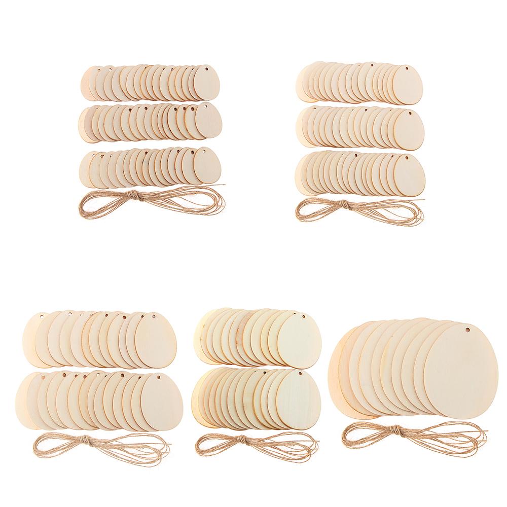 Natural Wooden Graffiti Hanging Ornaments Wood Slice Wood Chips Easter Eggs Easter Decorations