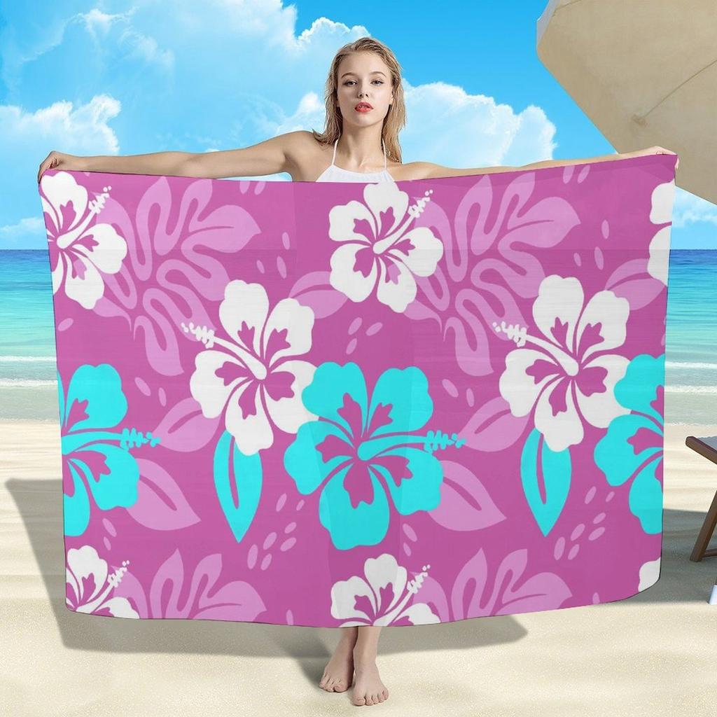Summer Lightweight Women'S Sarong Shawl Polynesian Customizable Pattern Beach Essential Sun And Windproof Cape