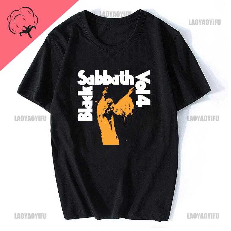 Мужские и женские футболки с рок-музыкой Black Sabbath, хлопковые топы, забавная футболка с коротким рукавом и круглым вырезом, идея для подарка