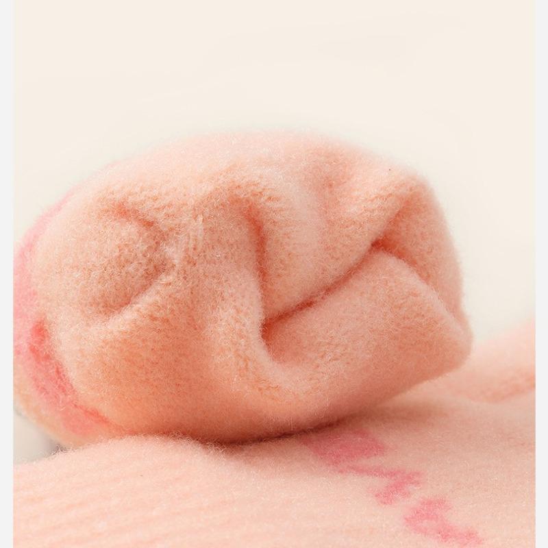 Перчатки женские осенне-зимние пальцы милые ветрозащитные теплые вязаные бархатные велосипедные перчатки пять пальцев