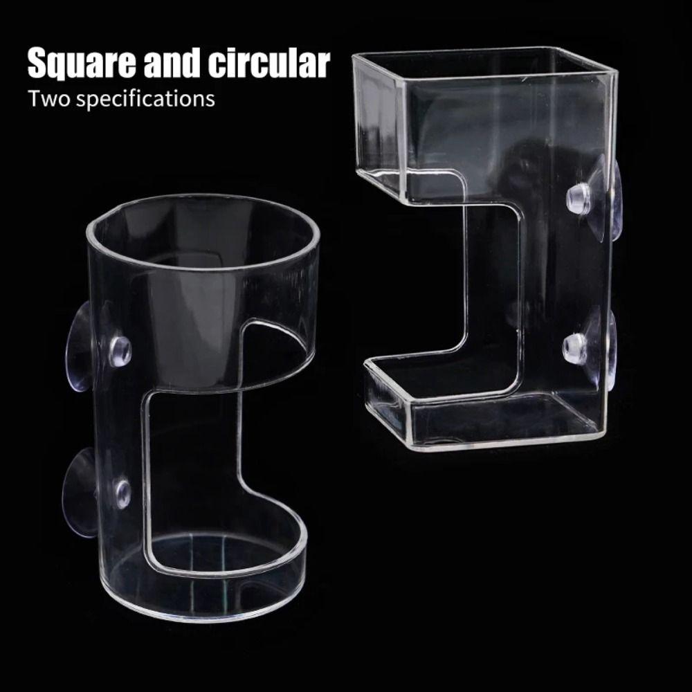 Suction Cup Aquarium Feeders Ring Acrylic Fish Tank Food Dispenser for Baby Fish Shrimp