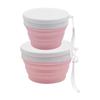 Food Grade Silicone Foldable Bowl Lid Folding Lunch Box Soft Portable Food Container  Outdoor