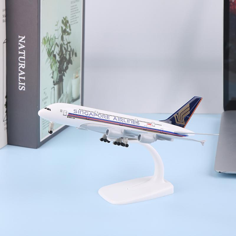 Модель самолета 20 см Boeing A380 Singapore Airlines Самолет Сплав Модель самолета-симулятора Самолет Для детей Игрушки Рождественский подарок