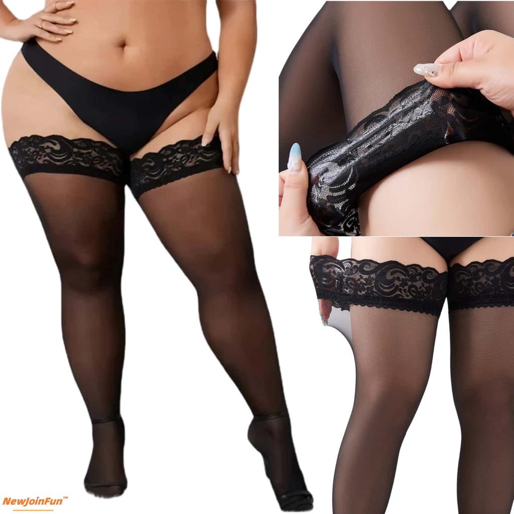 Women Stockings 2026 New Plus Size Women's Thigh High Sheer