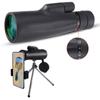 10-30x50 High Power Monocular Telescope Adjustable Magnification with Smartphone Holder Tripod FMC Coating BAK4 Prism Waterproof and Anti-fogging