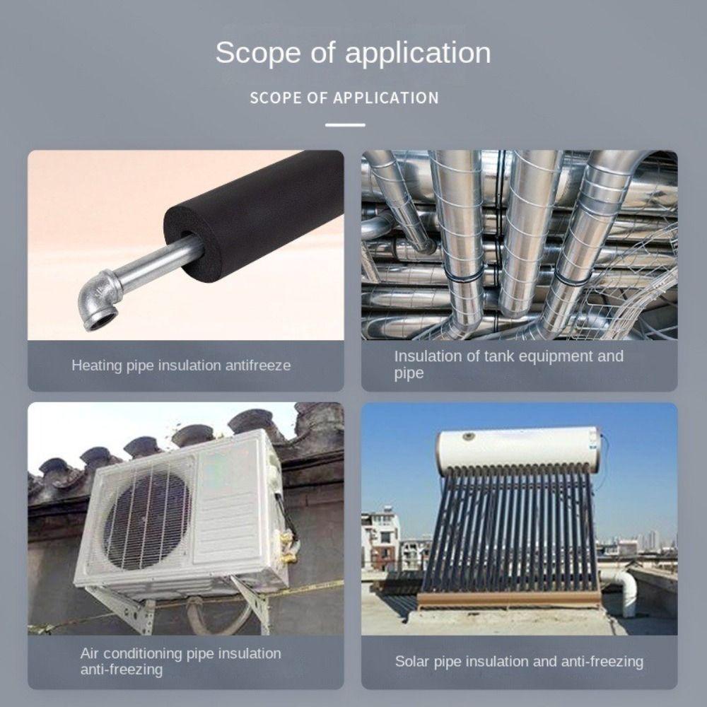 Черная губчатая резина Труба Антифриз Теплоизоляция Трубчатый 1,8 м Защита трубы