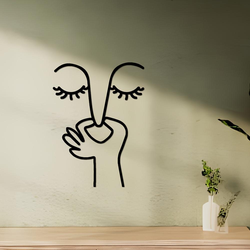 Creative Expression" 1Pc Humorous Metal Wall Art - Perfect for Bathroom, Bedroom & Living Room Decor. Unique Crafted Hanging.