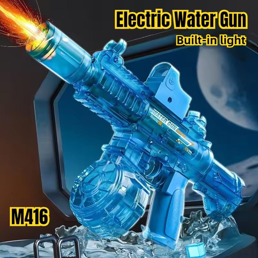 НОВЫЕ Электрические Водяные Пистолеты M416 LED Симуляция Огня для Детей Большой Объем Автоматический Непрерывный Водяной Пистолет Мальчик Лето Наружные Игрушки