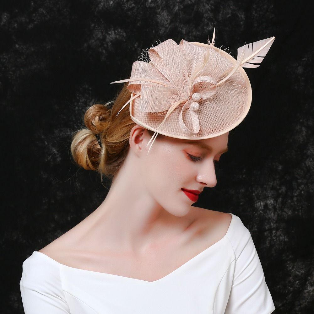 Women Flower Wedding Tea Party Mesh Hair Band Evening Party Fascinator Hat