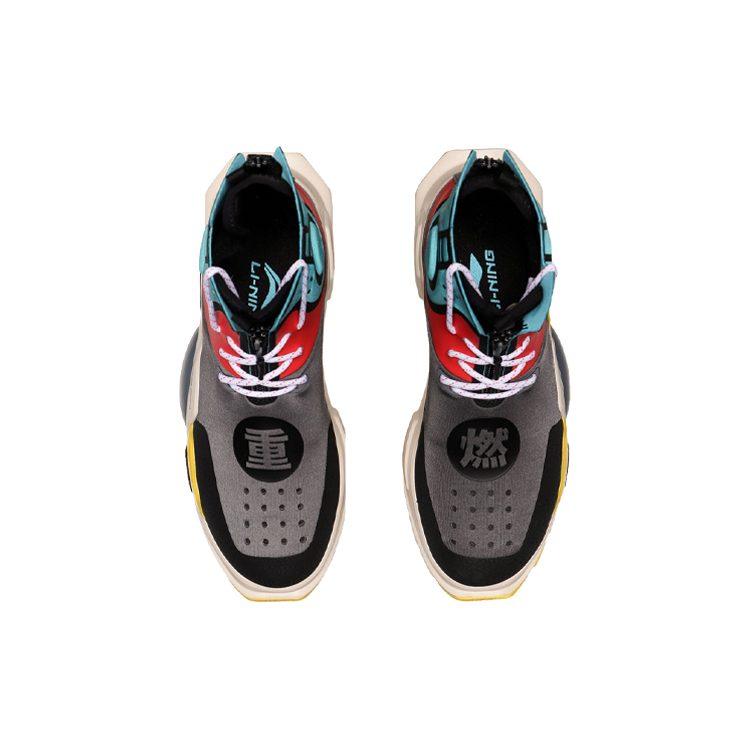 Li Ning Reburn Скользкие Устойчивые к истиранию Скользкие Устойчивые к истиранию Высокие Повседневная Обувь Унисекс AGBN054-2