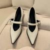 Весна и лето 2024 Модные французские остроносые туфли для женщин Новые туфли из списка темперамента