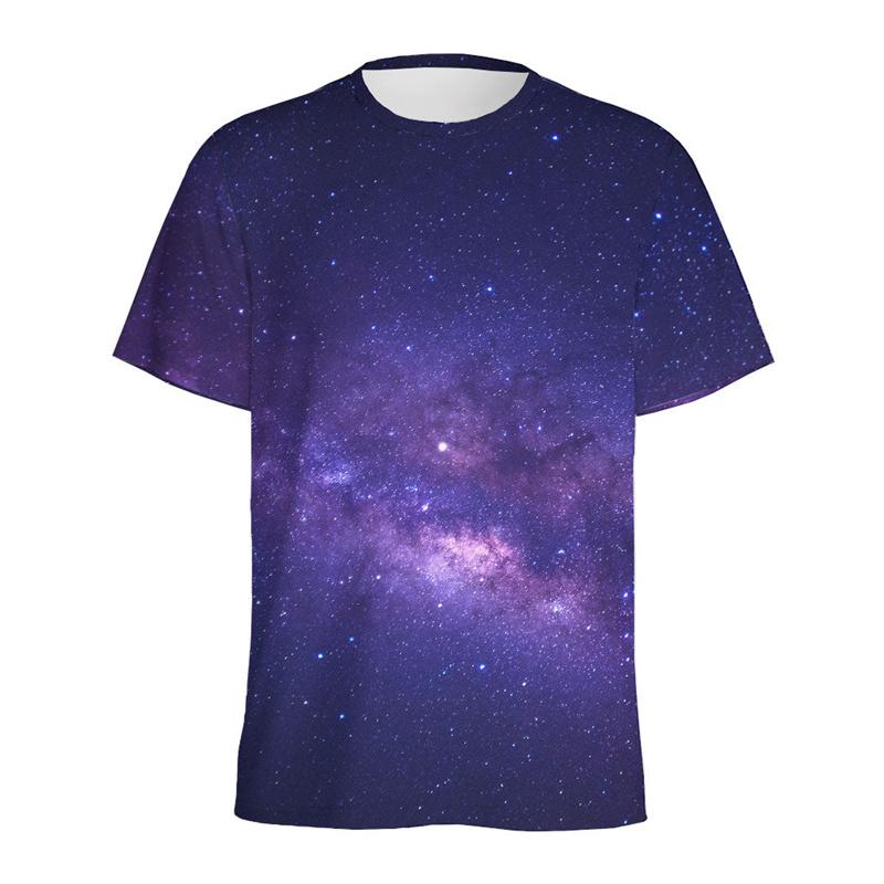 Футболка с красочным рисунком галактики и космоса для мужчин, с круглым вырезом и коротким рукавом, с принтом вселенной и звездного неба, футболки, топы, женская свободная футболка