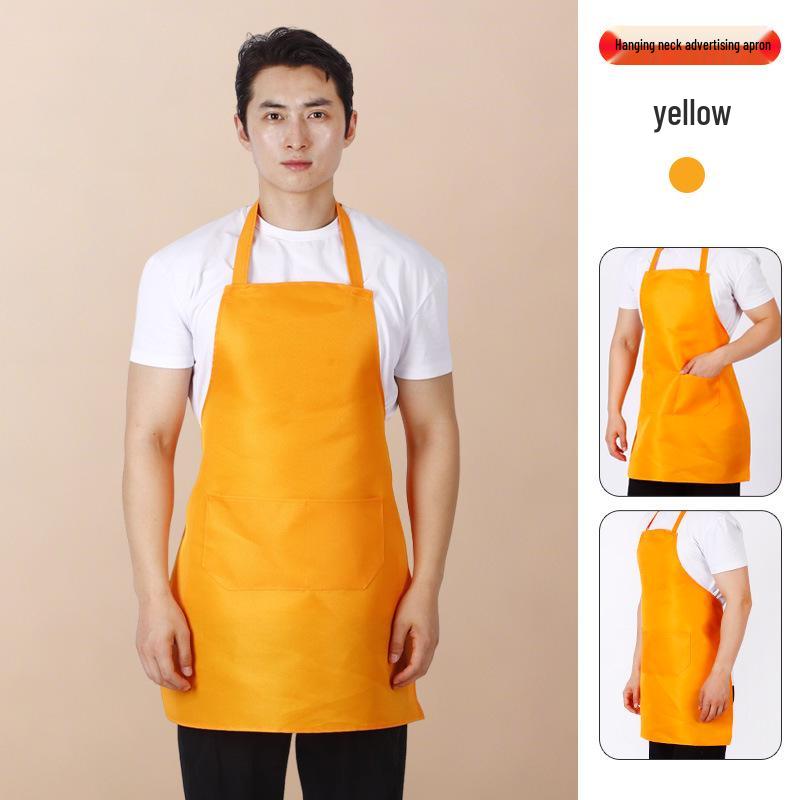 Вельветовый фартук Oxford с отделкой под персиковую кожу: Униформа для ресторана и кафе с завязками на шее