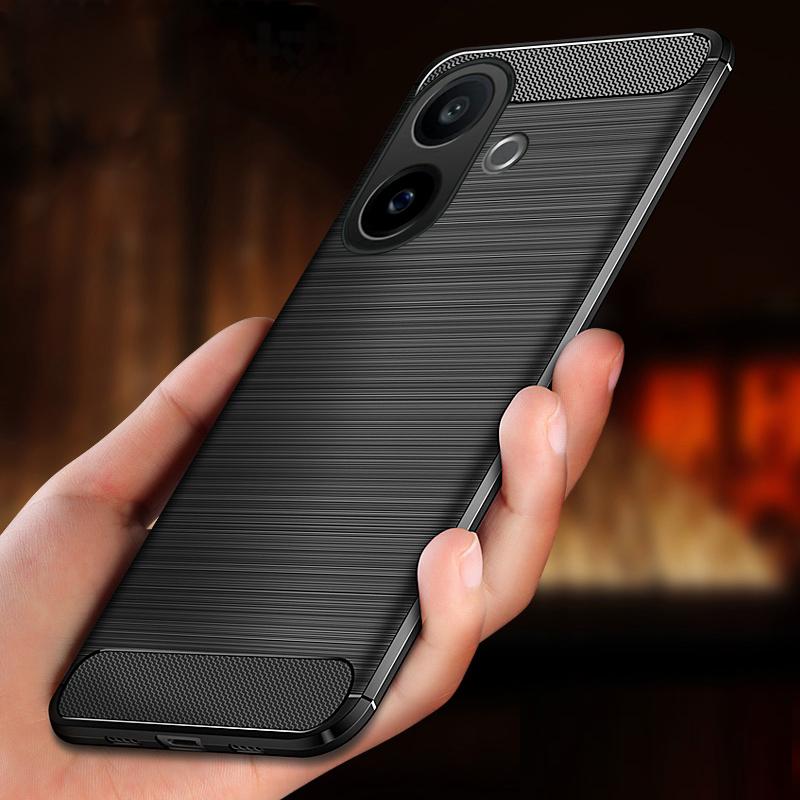 For Vivo V60 Lite case Phone Cover Brushed Texture Soft TPU Silicone PU Leather Back Cover For Vivo V60 Lite Phone casing