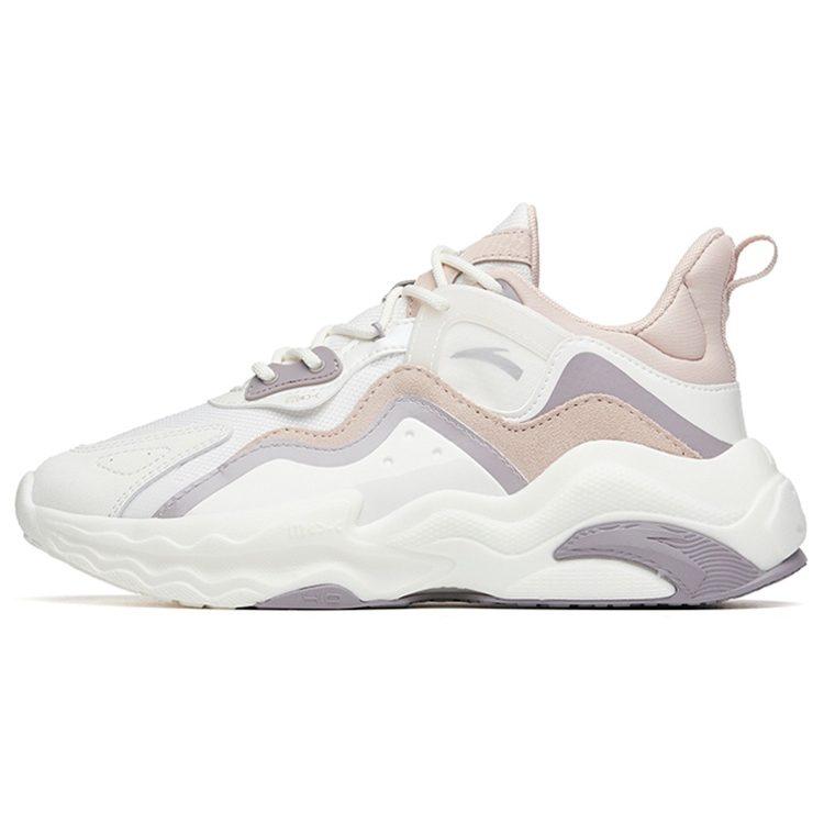 Anta Life Collection MIX4.0 Slip Resistant Abrasion Resistant Low top Chunky Sneakers Women's White Pink 122218812-5