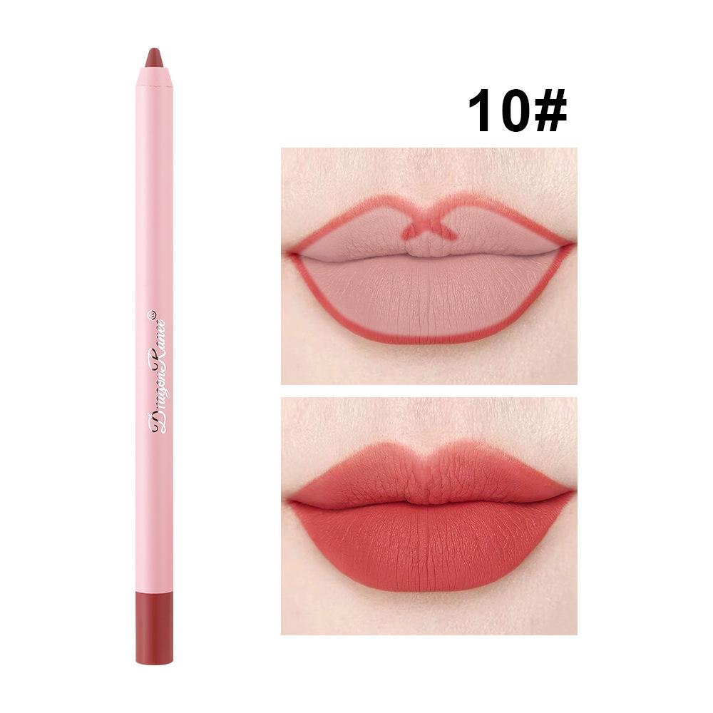 Карандаш для губ Водостойкая матовая матовая бобовая паста Color Hook Line Lip Lipstick Pen Пена-карандаш Не выцветает Карандаш для губ
