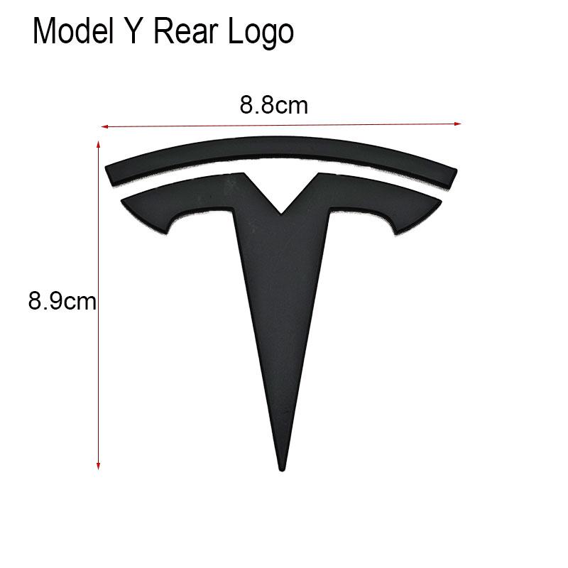 UBLM4 3D ABS Car Front Head Hood Emblem Rear Trunk Badge Sticker For Tesla Model 3 Model Y Replacement Decoration Decals Accessories
