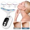 Beautiful EMS Microcurrent Neck & Face Lifting Device - Reduces Neck Lines & Nasolabial Folds, Enhances Firmness with Light Therapy.