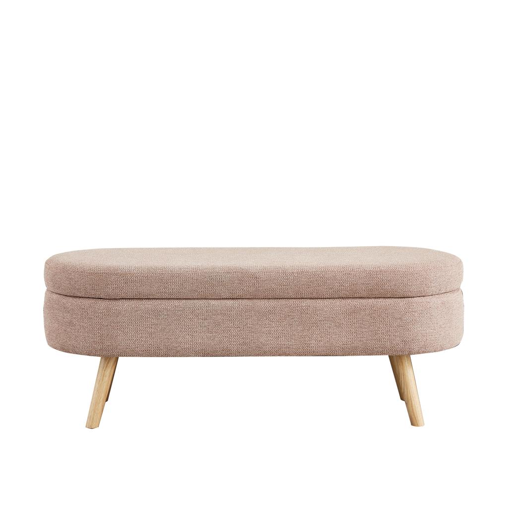 Bench with Storage Space, modern bench with storage space and chenille cover, ideal for changing shoes, suitable for bedroom, hallway or living room