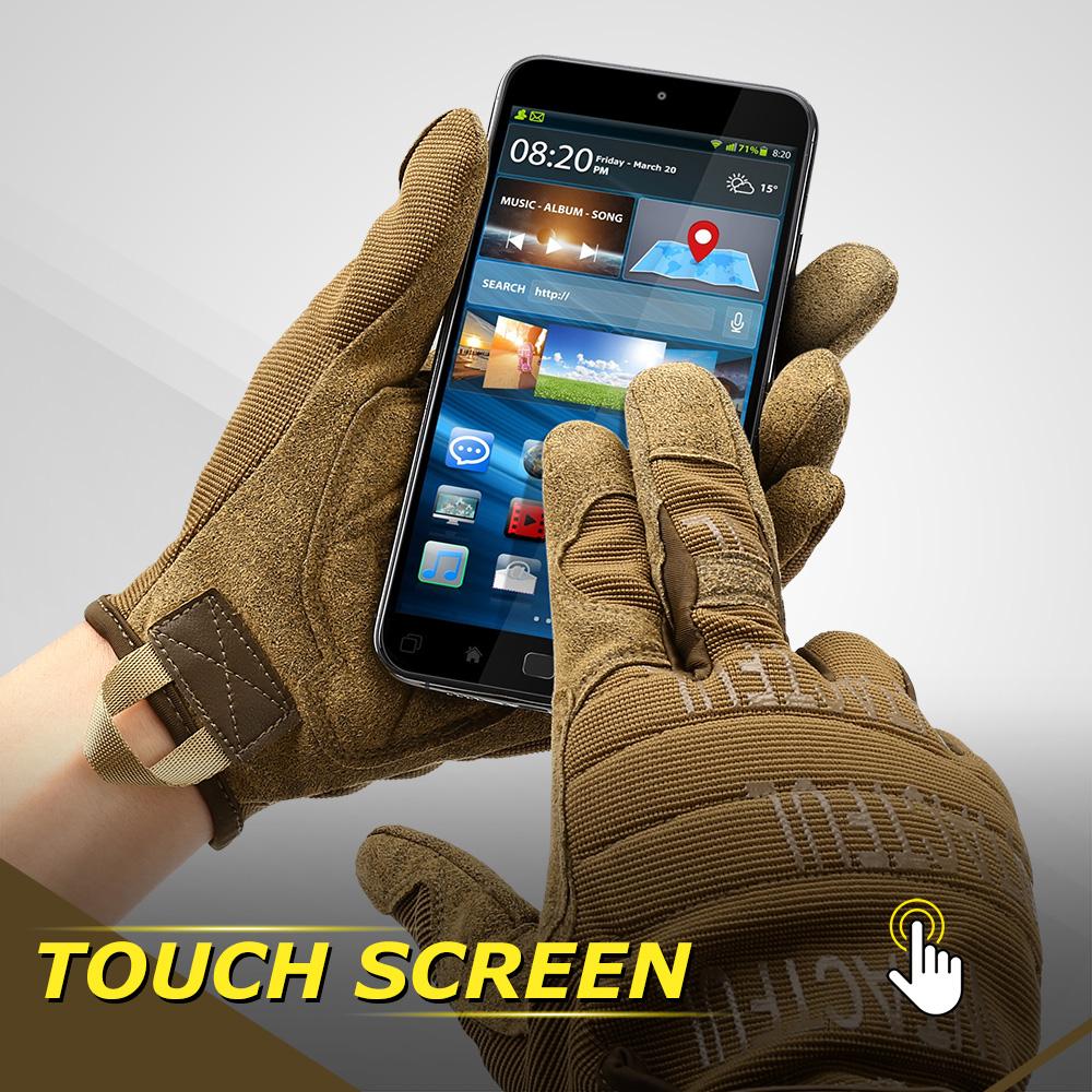 Outdoor Gloves Touch Screen Training Sport Climbing Shooting Hunting Riding Cycling Bike Full Finger Anti-Skid Mittens