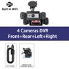 4 Channel Wifi Car DVR UHD 1080P 4-Lens Inside Vehicle Dash Cam 360° All Sides Car Camera Black Box Video Driving Registrator