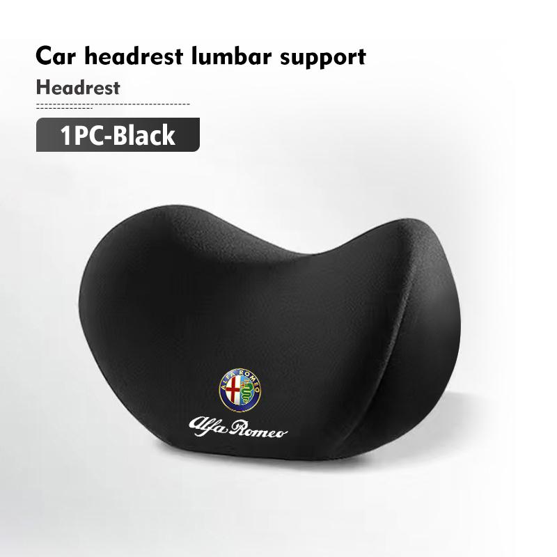NPSBC1 For Alfa Romeo Car Driver Seat Headrest Lumbar Support Pad Neck Pillow Interior Accessories For Alfa Romeo Giulia 147 Mito 156 1