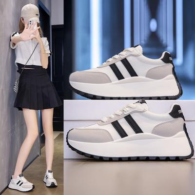 Инс корейская версия новых кроссовок Форрест Гамп женские 2025 весна студенческие спортивные беговые кроссовки повседневная обувь увеличение высоты платформы BN007