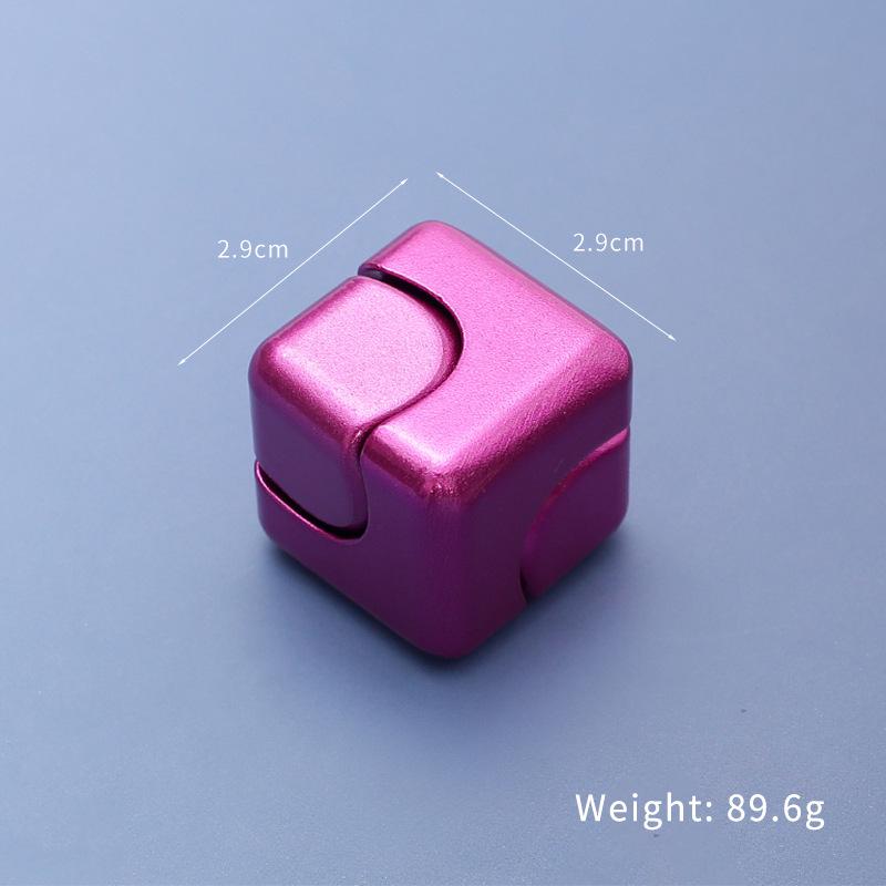 Ослепительный металлический магический куб, вращающийся спиннер для пальцев