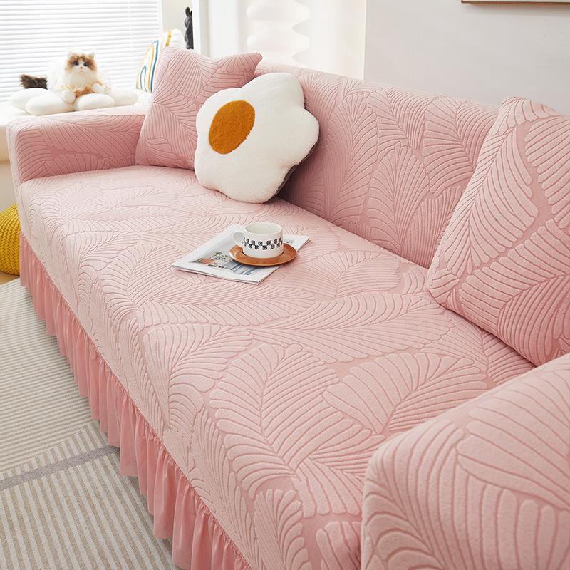 Jacquard Velvet Sofa Cover New All Inclusive Universal Cover Four Season Universal Skirt Sofa Cover Anti Cat Scratch Cover
