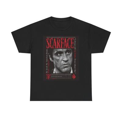 Scarface Винтажная футболка с графическим принтом Miami S-5XL НОВАЯ Унисекс Хлопковая футболка унисекс