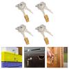 4Pieces Sturdy Stainless Steel Keyholes Blockers Set Portable Accessory for Interior Door Privacy Lock Daily Use