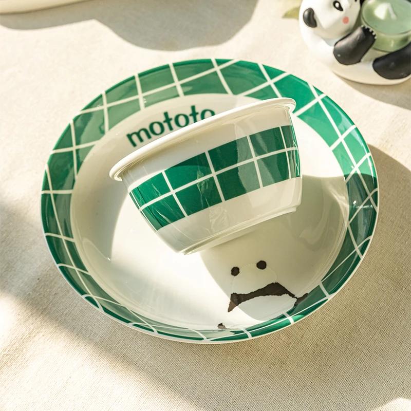 Китайский стиль мультфильм керамические тарелки легкие роскошные домашние вкусные блюда рыбная тарелка роскошный ресторан фруктовый салат тарелка