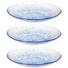 Iro Shizuku Noodle Plates, Blue, Set of 3, Made In Japan, Large Noodle Plates, Round Plates, Glass Dishes, Tableware, WA323