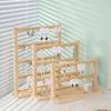 Wooden Jewelry Collection Rack Solid Wood Earrings Jewelry Hanging Showcase Bracelet Display
