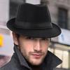 Мужская зимняя термошляпа-цилиндр Британский классический стиль Джазовая кепка Шляпа для пожилого джентльмена для холодной погоды