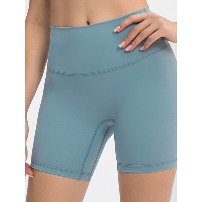 Lulu Seamless Female Summer High Waist Hip Lifting Yoga Shorts