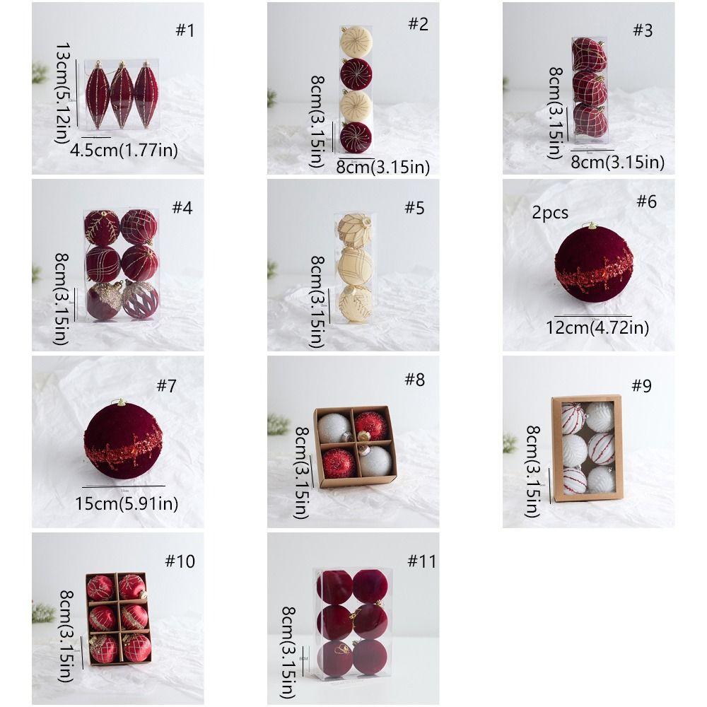 Glitter Christmas Hanging Balls Shatterproof Merry Christmas Decor  Holiday Festive