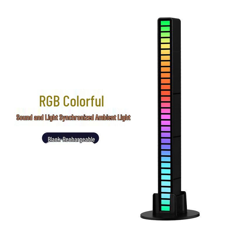 RGB светодиодная подсветка, синхронизированная со звуком: Модный Цветной Светодиод для Создания Музыкальной Атмосферы в Автомобиле или на Столе со Звуковым Сенсором